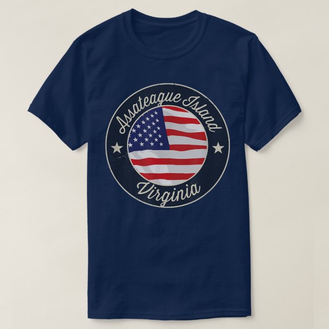 Assateague Island - Patriotic Virginia Souvenir T- T-Shirt (Design Front)