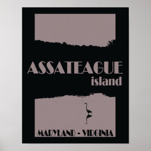 Assateague Island Travel Poster