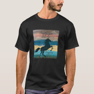 Assateague Island VA Wild Horses Nautical Coastal  T-Shirt