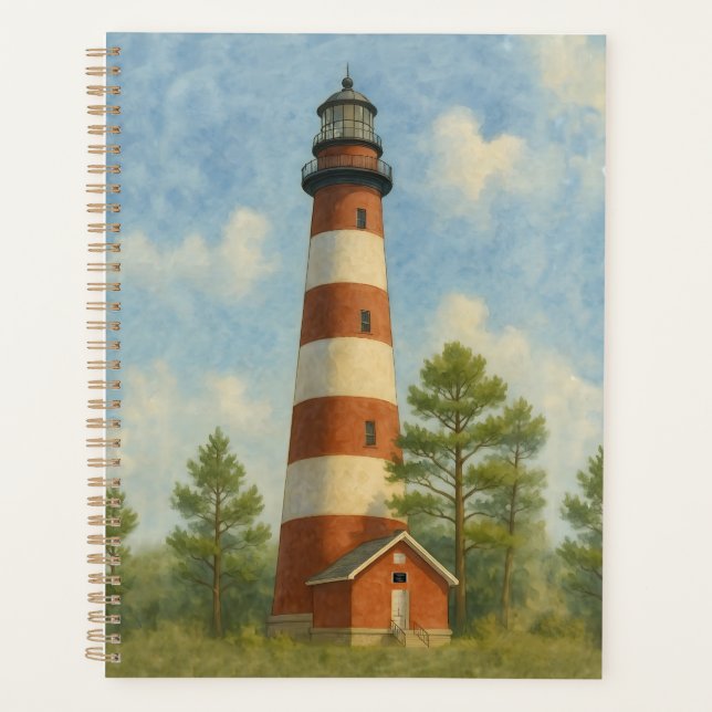 Assateague Lighthouse Watercolor Planner (Front)