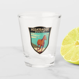 Assateague State Park Maryland Badge Shot Glass
