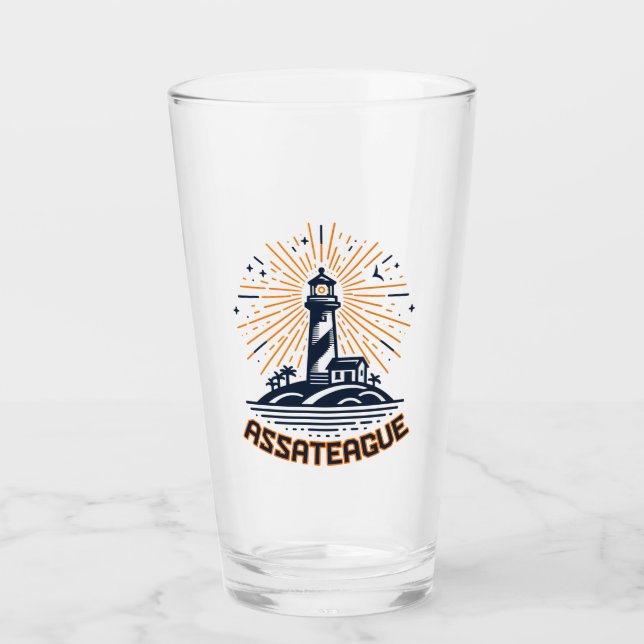 Assateague Virginia Lighthouse Sunrise Glass (Front)