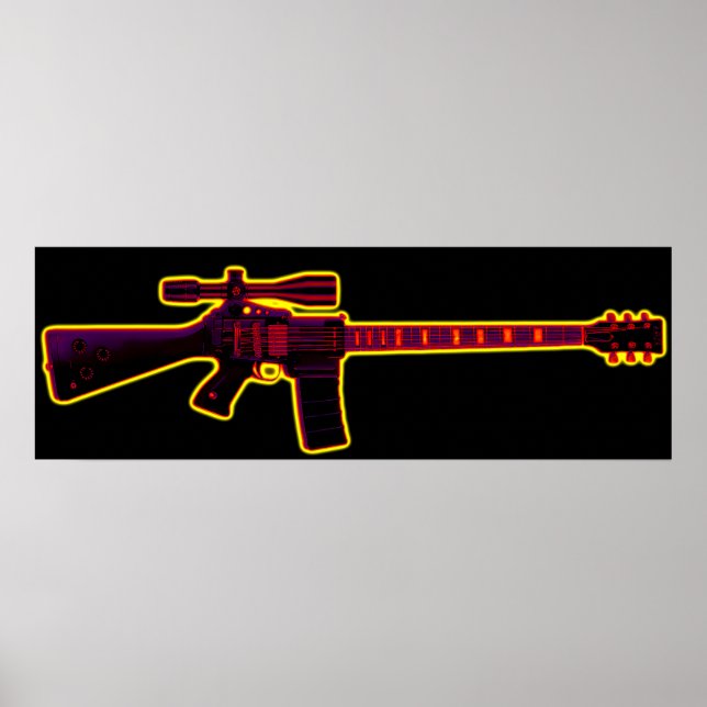 Assault Guitar Blacklight Poster (Front)