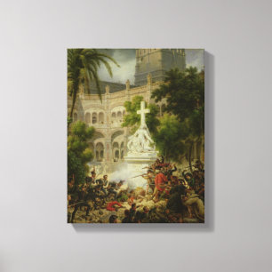 Assault on Monastery of San Engracio in Canvas Print