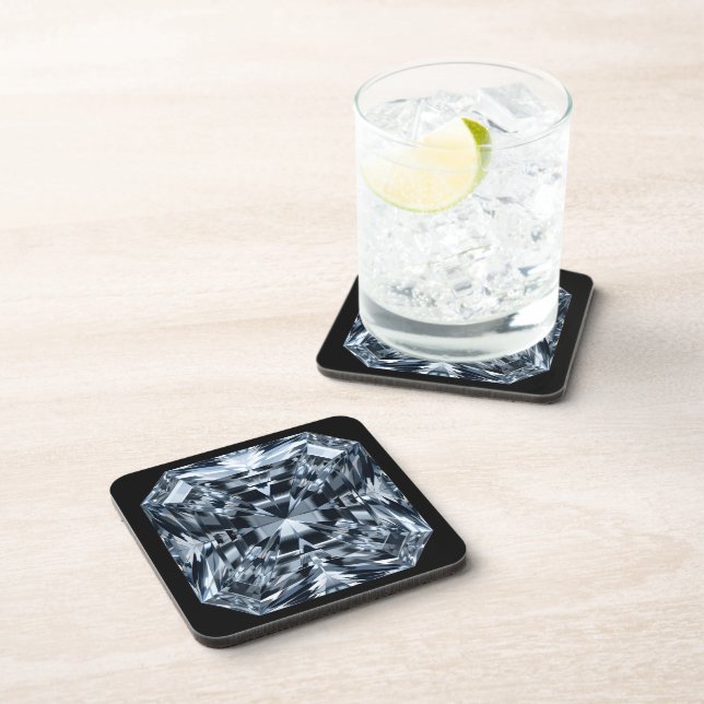 Asscher-Cut Diamond Macro – Hall of Mirrors Coaster (Right Side)