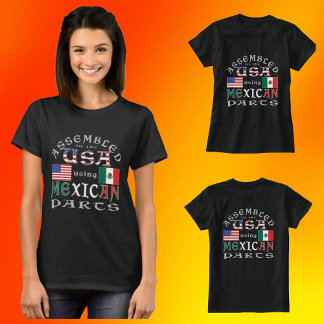 Assembled USA Using Mexican Part Personalise Women T-Shirt