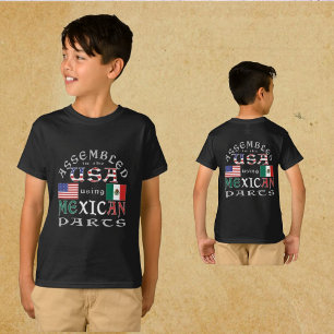 Assembled USA Using Mexican Parts Personalise Boys T-Shirt