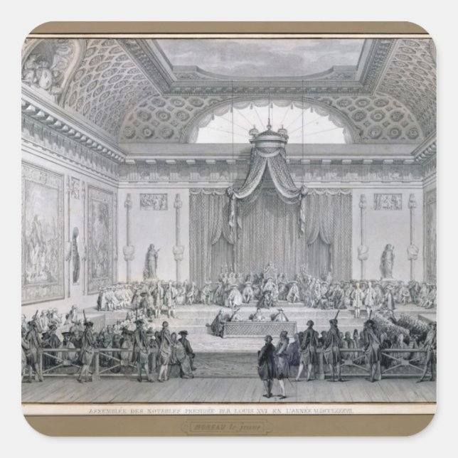 Assemblee des Notables Presided over by Louis Square Sticker (Front)