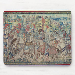 Assembling the Riders, from the tapestry of 'David Mouse Pad