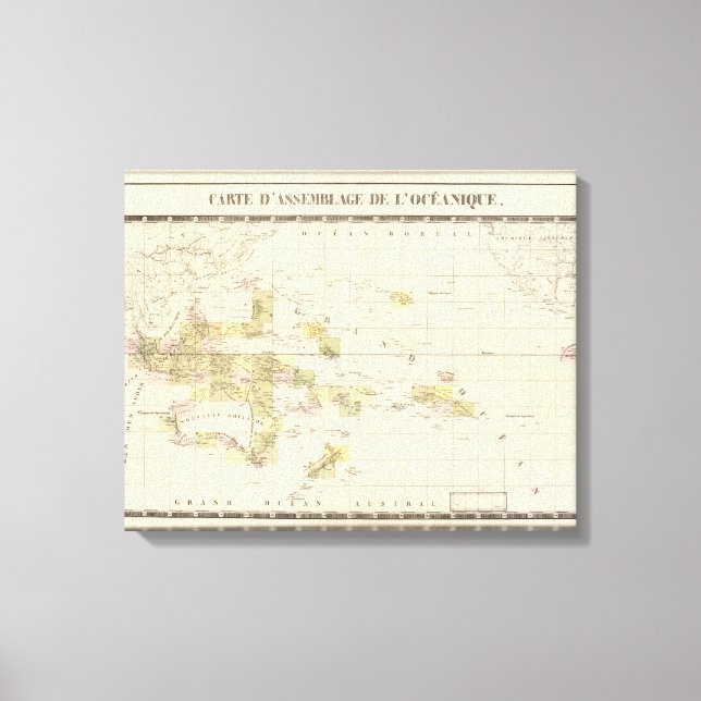 Assembly Map of Oceania Canvas Print (Front)