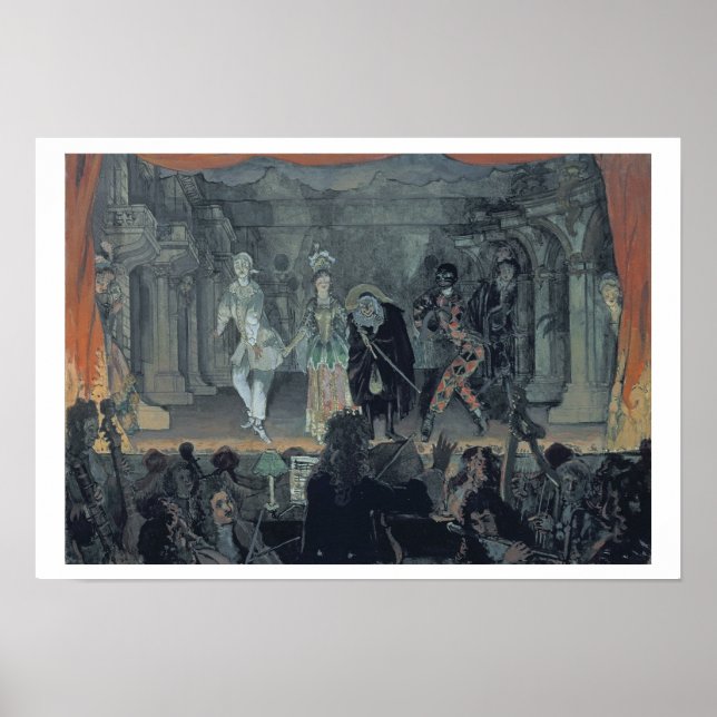 Assembly of Free Masons before the Initiation of a Poster (Front)