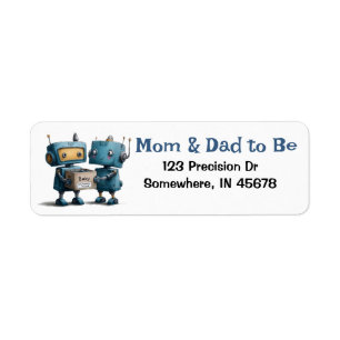 Assembly Required Robot Baby Shower Return Address