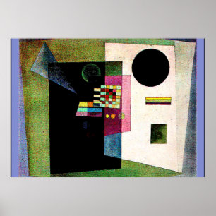 Asserting, abstract painting by Kandinsky Poster