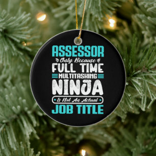 Assessor Job Title Funny Profession Assessing Ceramic Tree Decoration