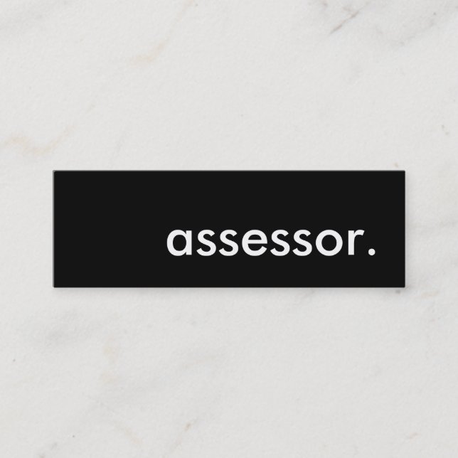 assessor. mini business card (Front)