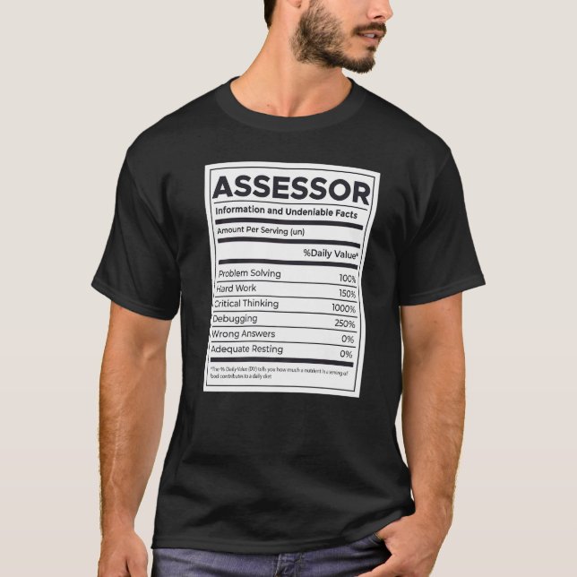 Assessor Nutrition Information   T-Shirt (Front)