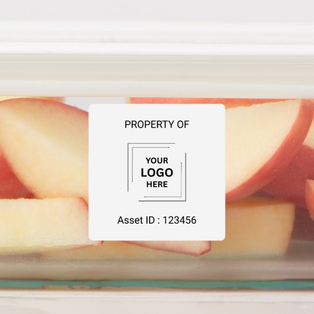 Asset ID Logo | Property of Company Business Label (Affixed)