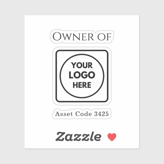 Asset ID Logo | Property of Company Label (Sheet)
