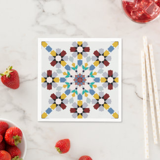 Assiettes En Carton Moroccan Zelije !Moroccan Zell Napkin