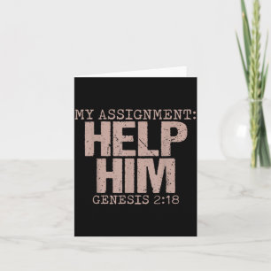 Assignment Help Genesis 2_18 Christian Faith Card