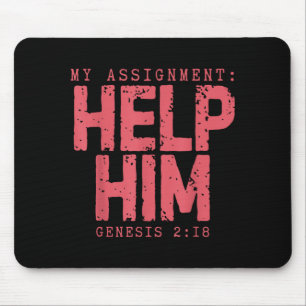 Assignment Help Genesis 2_18 Christian Faith Mouse Pad