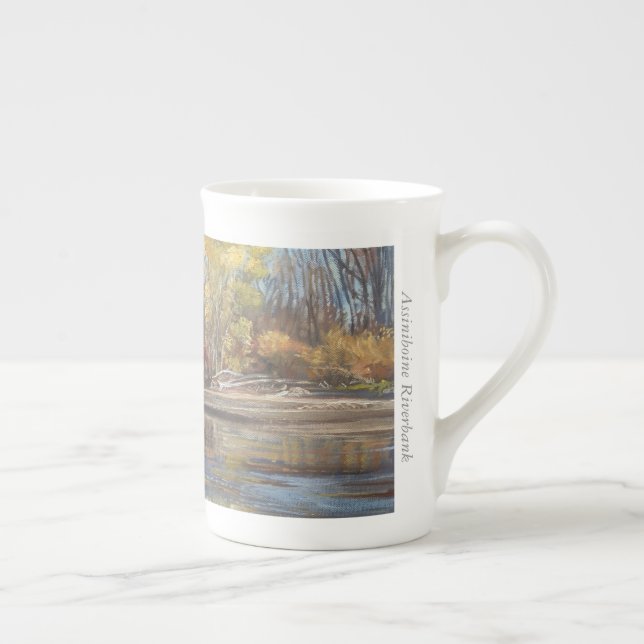 Assiniboine River Bank - bone china mug (Right)