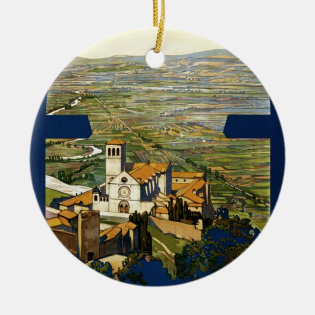 Assisi Ceramic Tree Decoration (Front)