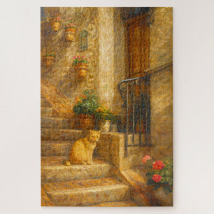 Assisi Italy Cat Rococo Style Fine Art Puzzle