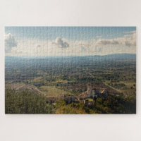 Assisi plain and Saint Francis Basilica, Italy