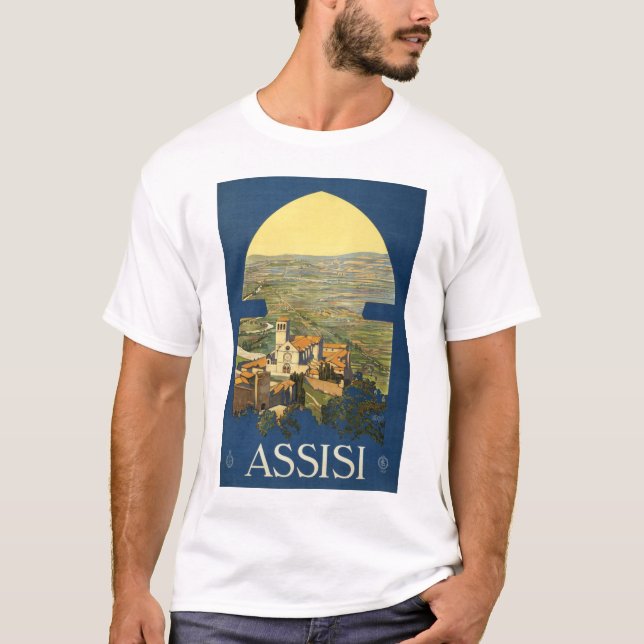 Assisi Travel Poster T-Shirt (Front)