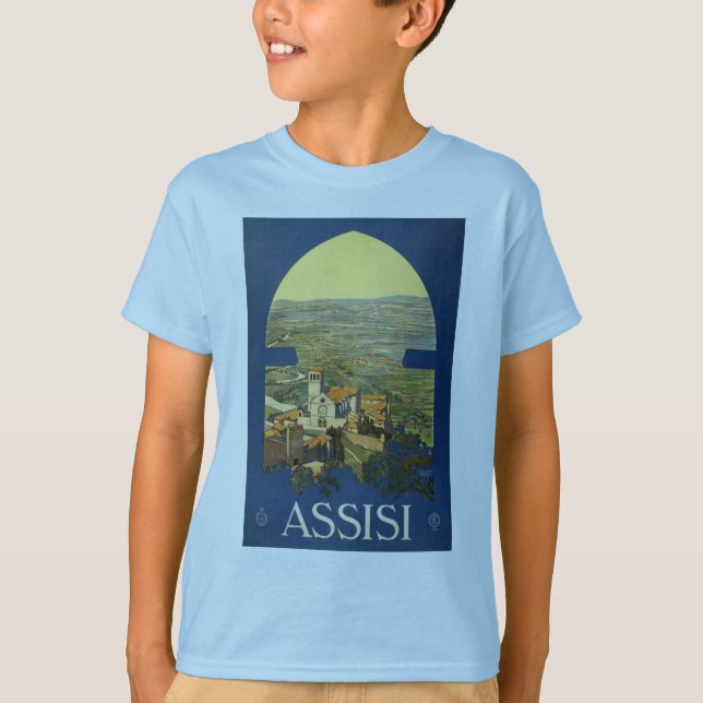 Assisi Travel Poster T-Shirt (Front)