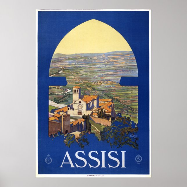 Assisi - Vintage Italian Travel Poster (Front)