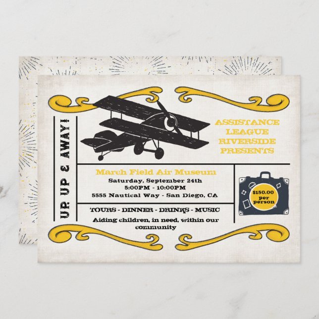 Assistance League Ticket Event Invitation (Front/Back)