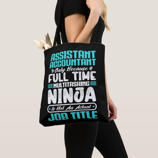 Assistant Accountant Job Title Funny Profession Tote Bag (Close Up)
