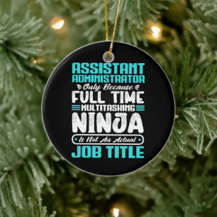Assistant Administrator Multitasker Job Title Skil Ceramic Tree Decoration