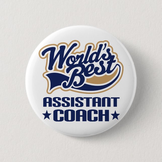 Assistant Coach Gift 6 Cm Round Badge (Front)