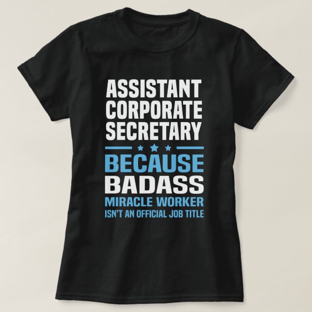 Assistant Corporate Secretary T-Shirt (Design Front)