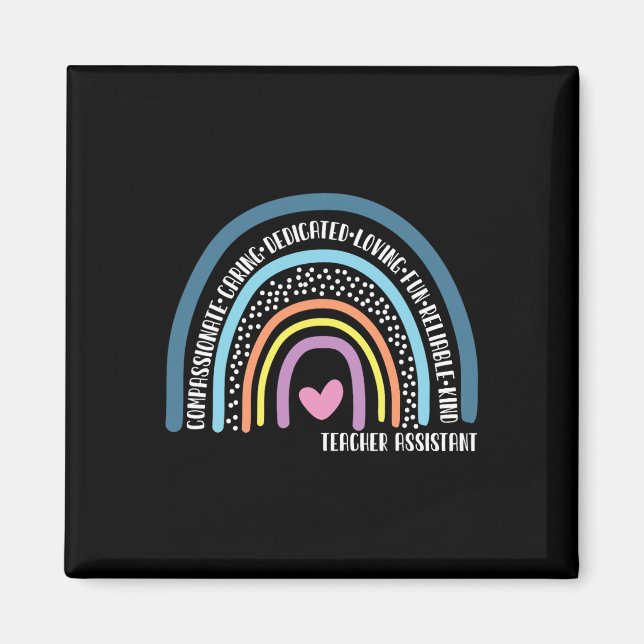 Assistant Cute Rainbow  Magnet (Front)