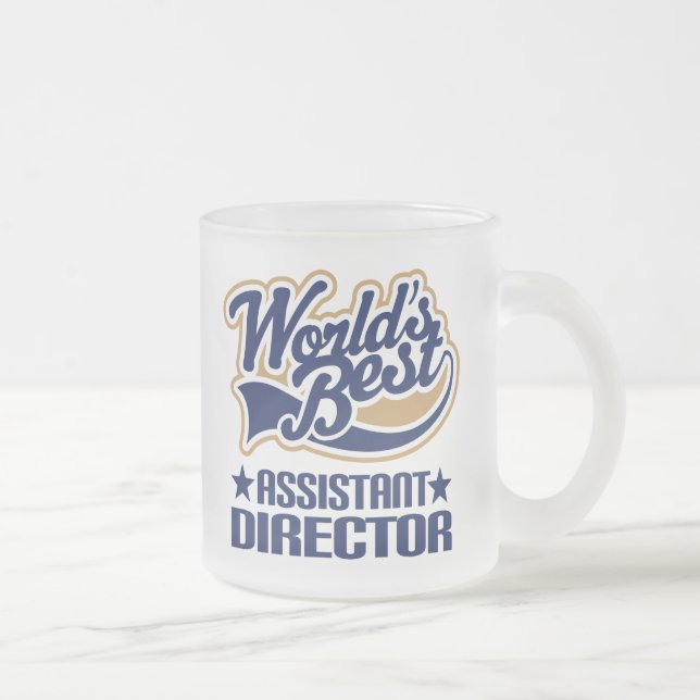 Assistant Director Gift Frosted Glass Coffee Mug (Right)