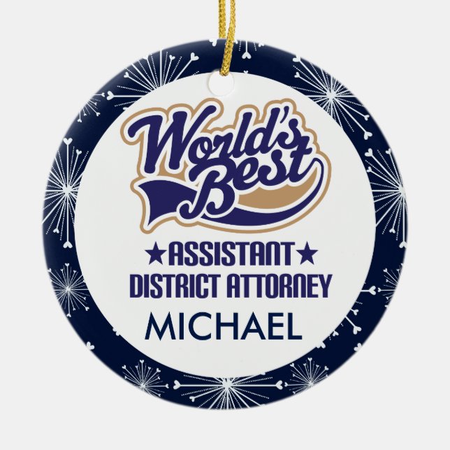 Assistant District Attorney Personalised Ornament (Front)