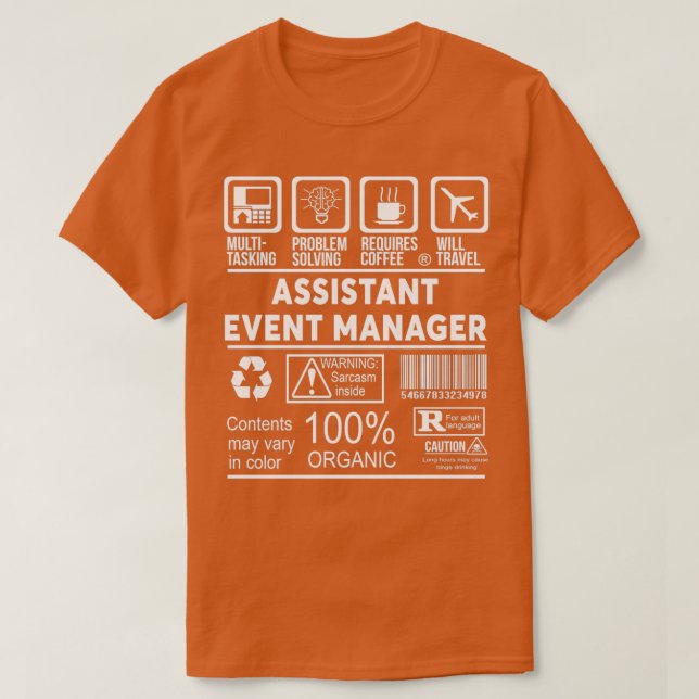 ASSISTANT EVENT MANAGER NICE DESIGN T-Shirt (Design Front)