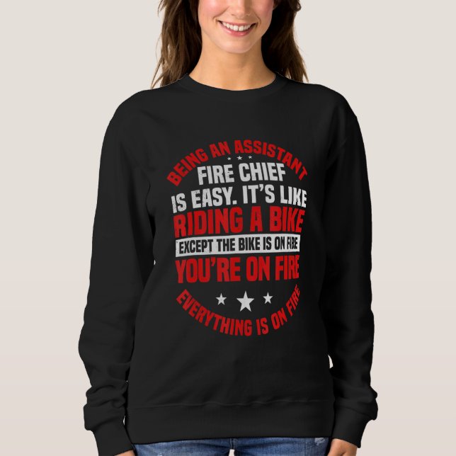 Assistant Fire Chief Commanding Officer Riding Bik Sweatshirt (Front)