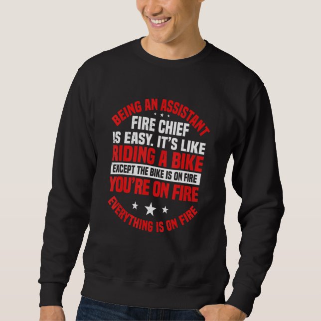 Assistant Fire Chief Commanding Officer Riding Bik Sweatshirt (Front)