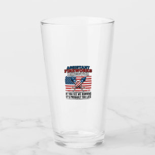 Assistant Fireworks Director Funny Patriotic Shirt Glass