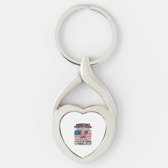 Assistant Fireworks Director Funny Patriotic Shirt Key Ring (Front)