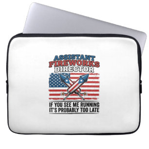 Assistant Fireworks Director Funny Patriotic Shirt Laptop Sleeve