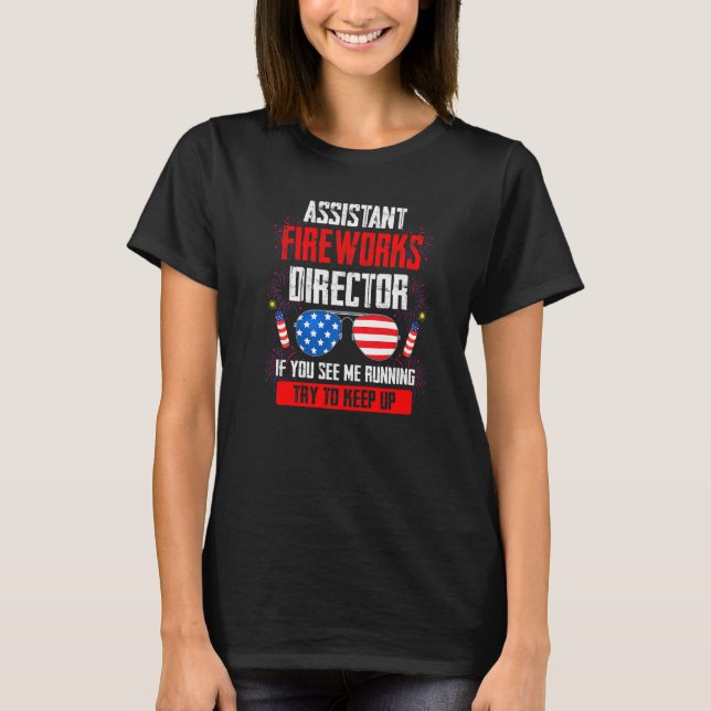 Assistant Fireworks Director Running Assistant Fir T-Shirt (Front)