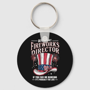 Assistant Fireworks Director USA 4th Of July Key Ring