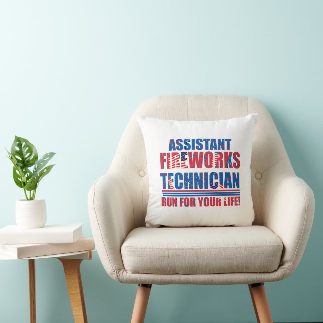 Assistant fireworks technician funny 4th of july cushion (Chair)