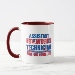 Assistant fireworks technician funny 4th of july mug